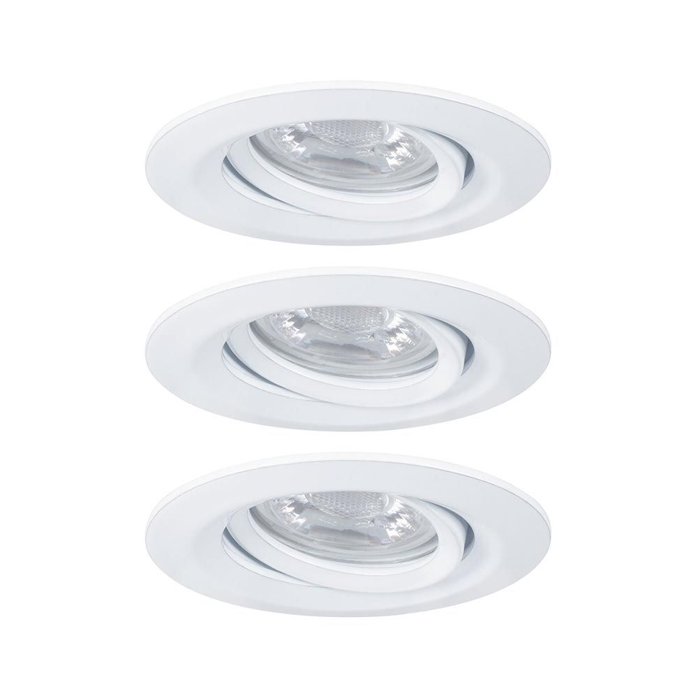 LED Einbauleuchte Nova Mini Basis-Set schwenkbar Rund 66mm Weiß  Paulmann   