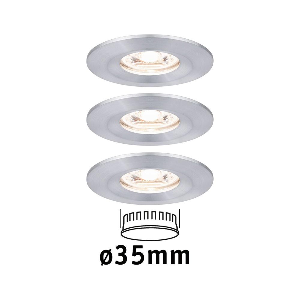 LED Einbauleuchte Nova Mini Basis-Set starr Rund 6,5cm  Paulmann   