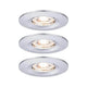 LED Einbauleuchte Nova Starr Mini Basis-Set Ø 6,5cm Chrom – Set aus 3 Einbauleuchten in Chrom, warmweißes Licht.