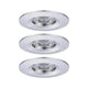 LED Einbauleuchte Nova Starr Mini Basis-Set Ø 6,5cm Chrom - Set aus 3 Leuchten mit wechselbaren Coins in Chrom.