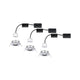 LED Einbauleuchte Nova Starr Mini Basis-Set Ø 6,5cm Chrom im Set mit 3 dimmbaren Leuchten und flexiblem Kabeldesign.