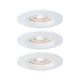 LED Einbauleuchte Nova Mini Basis-Set starr Rund 6,5cm Weiß-Matt - Set aus 3 Leuchten in Weiß matt.