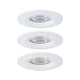 LED Einbauleuchte Nova Mini Basis-Set starr Rund 6,5cm Weiß-Matt, Set aus 3 Leuchten mit LED-Modul.