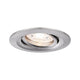 Schwenkbare LED Einzelleuchte Nova Mini in alu-bürstet, ideal für moderne Räume und Spotbeleuchtung.