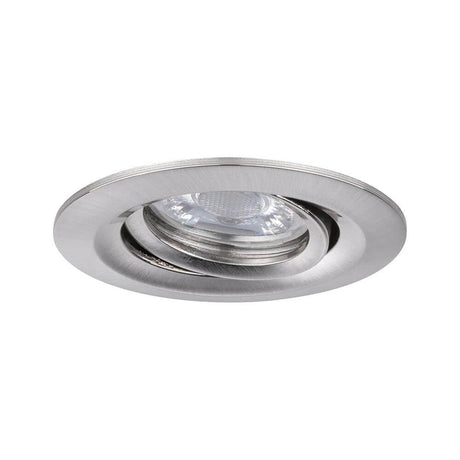 LED Single light Nova Mini swivel Alu-brushed in a swiveling design and brushed aluminum finish.