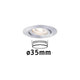 LED Einzelleuchte Nova Mini schwenkbar Rund 66mm mit 35mm Coin im Aluminium-Design.
