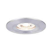 LED Spot Nova Mini luminaire individuelle fixe de 6,5 cm en aluminium, avec finition aspect aluminium et lumière blanc chaud.