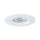 LED Einzelleuchte Nova Mini Starr Weiß-Matt IP44 - elegante, flache Einbauleuchte in Weiß mit wechselbarem Coin.