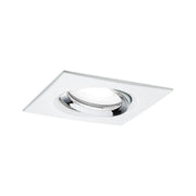 LED Einbauleuchte Nova Plus IP65 230V 4000K Weiß, Chrom, schwenkbarer Einbaustrahler mit weiß-matter Deckenblende
