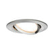 LED Einbauleuchte Nova rund Eisen-Gebürstet mit warmweißem Licht und flachem Design.