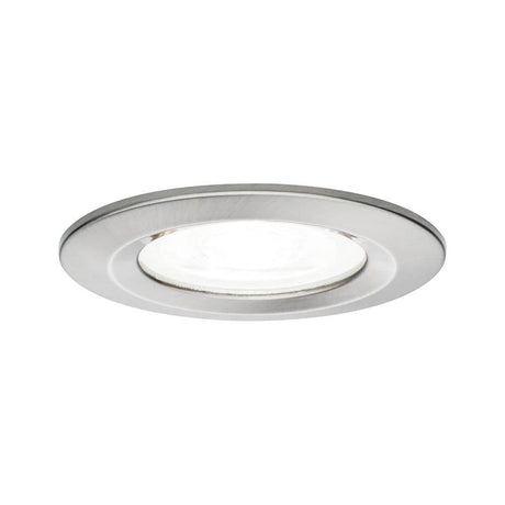 LED Recessed light Nova fixed round Ø 7.8 cm brushed aluminium - elegant and modern design.