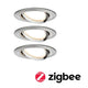 LED Einbauleuchte Smart Home Zigbee Nova Plus Basis-Set in modernem Design mit drei Strahlern.