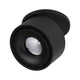 Schwarze matte LED Einbauleuchte Spircle, schwenkbar und drehbar für gezielte Beleuchtung in modernen Wohnräumen.