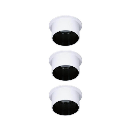LED Einbauleuchte Stufen-Dimmer Gil LED Basis-Set Schwarz, Weiß im 3er-Set in Weiß matt und Schwarz matt.