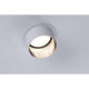 LED Einbauleuchte Stufen-Dimmer Gil LED Basis-Set Schwarz, Weiß in mattem Weiß an der Decke montiert.