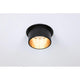 LED Einbauleuchte Stufen-Dimmer Gil Basis-Set 68mm Schwarz-Matt mit goldenem Innenleben an der Decke