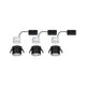 LED Einbauleuchte Gil Basis-Set Rund mit Stufen-Dimmer in schwarz und weiß, 3er-Set, dekorativ und blendfrei.
