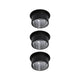 LED Einbauleuchte Gil Basis-Set Rund mit Stufen-Dimmer - 3er-Set in Schwarz matt für blendfreie Deckeneffekte.