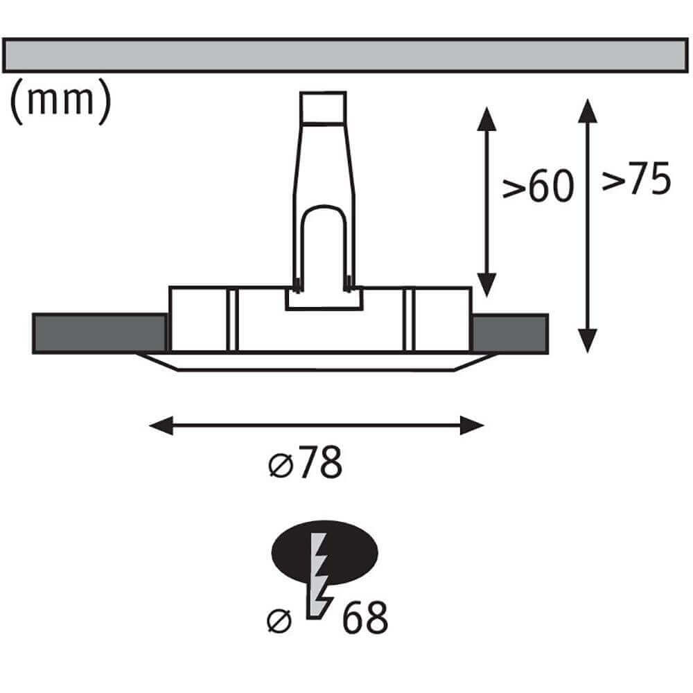 Einbauleuchte Nova Starr 3er Basis-Set Ø 7,8cm in 3 Stufen-Dimmbar