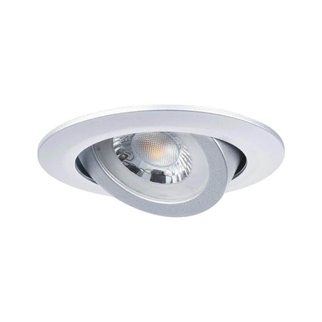LED Einbauleuchte 3er-Set Stufen-Dimmbar Schwenkbar Chrom-Matt mit schwenkbarem Spot in modernem Design.