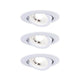 LED Einbauleuchte 3er-Set 70° Schwenkbar Weiß-Matt Ø 8,2cm mit schwenkbaren Spots im modernen Design