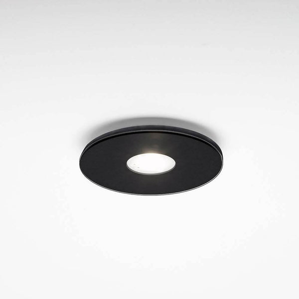 LED-Luminaire encastrée Tet sans lentille en élégant noir, idéal pour les espaces de vie modernes.