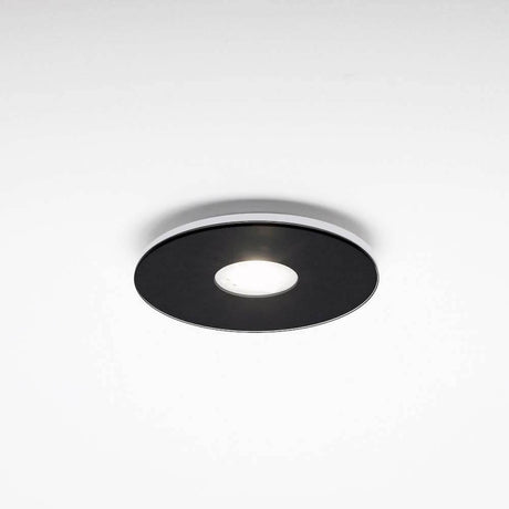 LED-Einbauleuchte Tet ohne Linse in modernem, runden Design mit schwarzem Außengestell und innerer Lichtquelle.