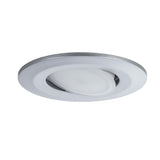 LED Einbauleuchte Calla IP65 in Chrom-Matt, dimmbar und schwenkbar, blendfrei und für direkte Verkettung geeignet.