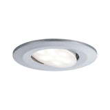 LED Einbauleuchte Calla IP65 schwenkbar in Chrom-Matt mit neutralweißem Licht für stimmungsvolle Beleuchtung.