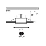 LED Einbauleuchten-Set Cymbal Coin Warmdimmfunktion IP44 Weiß