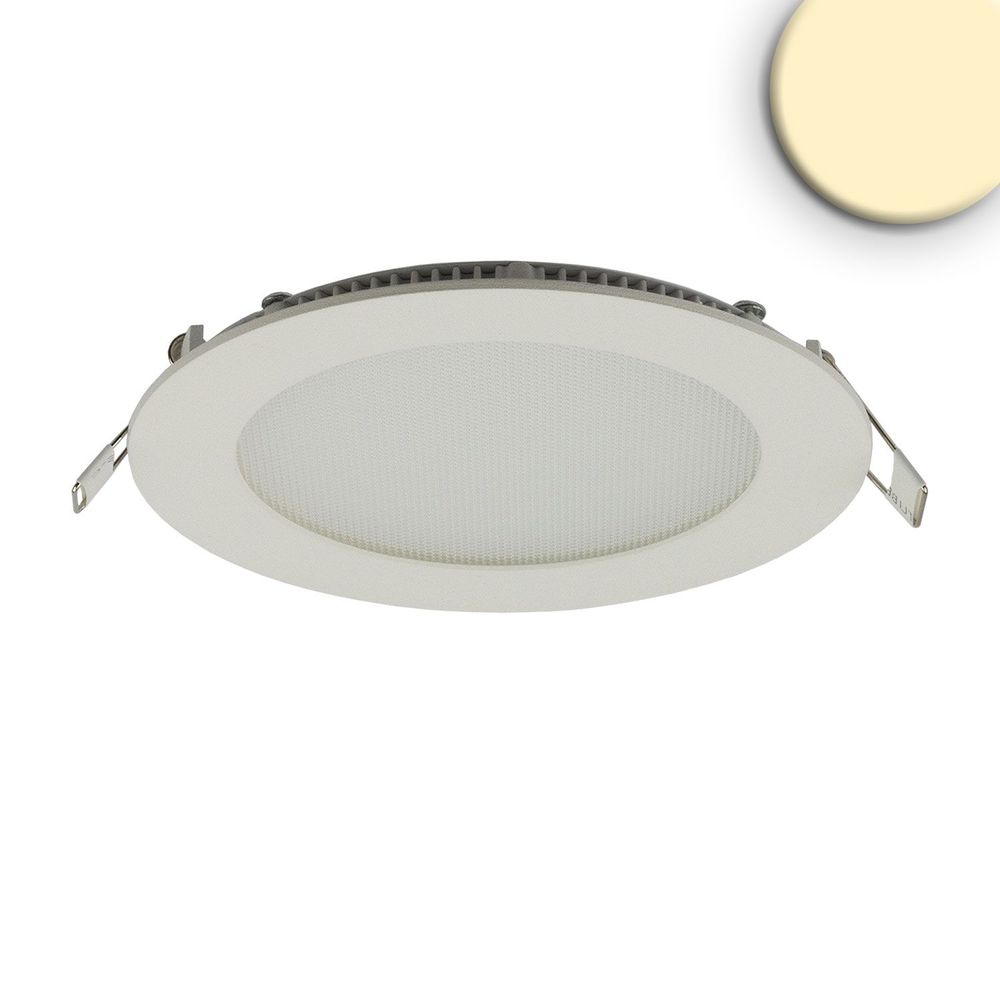 LED installationspanel ø 15 cm flad rund hvid dæmpbar 9W varm hvid