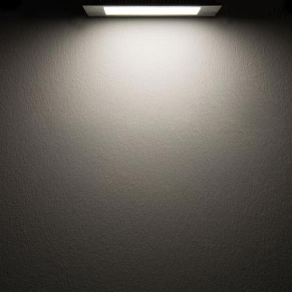 LED Einbaupanel 19 x 19cm flach eckig weiß Dimmbar 15W Neutralweiß mit gleichmäßiger Ausleuchtung