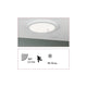 LED Einbaupanel mit Sensor, 180° Erfassung, Montageanleitung und Lichtinformation auf einer Wand.