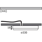 LED recessed panel 2 in 1 Cover-it Round Ø 30cm White-Matt