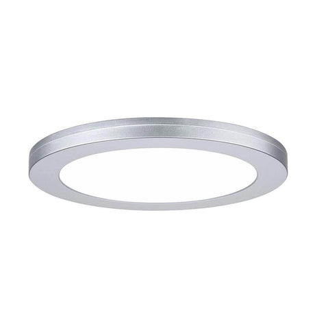 LED Einbaupanel 2 in 1 Cover-it Rund Chrom-Matt, flächiges Licht, blendfrei und hell, einfache Montage.