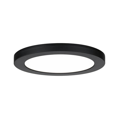 LED Einbaupanel 2 in 1 Cover-it Rund Schwarz - flaches, rundes, schwarzes Lichtpanel für gleichmäßige Raumausleuchtung.
