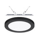 LED Einbaupanel 2 in 1 Cover-it Rund Schwarz, flaches Design, einfacher Einbau an Wand und Decke, blendfreies Licht.