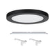 LED Einbaupanel 2 in 1 Cover-it Rund Schwarz mit Montagezubehör für gleichmäßiges Raumlicht.