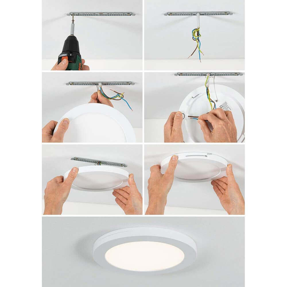 LED Einbaupanel 2 in 1 Cover-it Rund Weiß-Matt