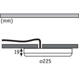LED Einbaupanel 2 in 1 Cover-it Rund Weiß-Matt
