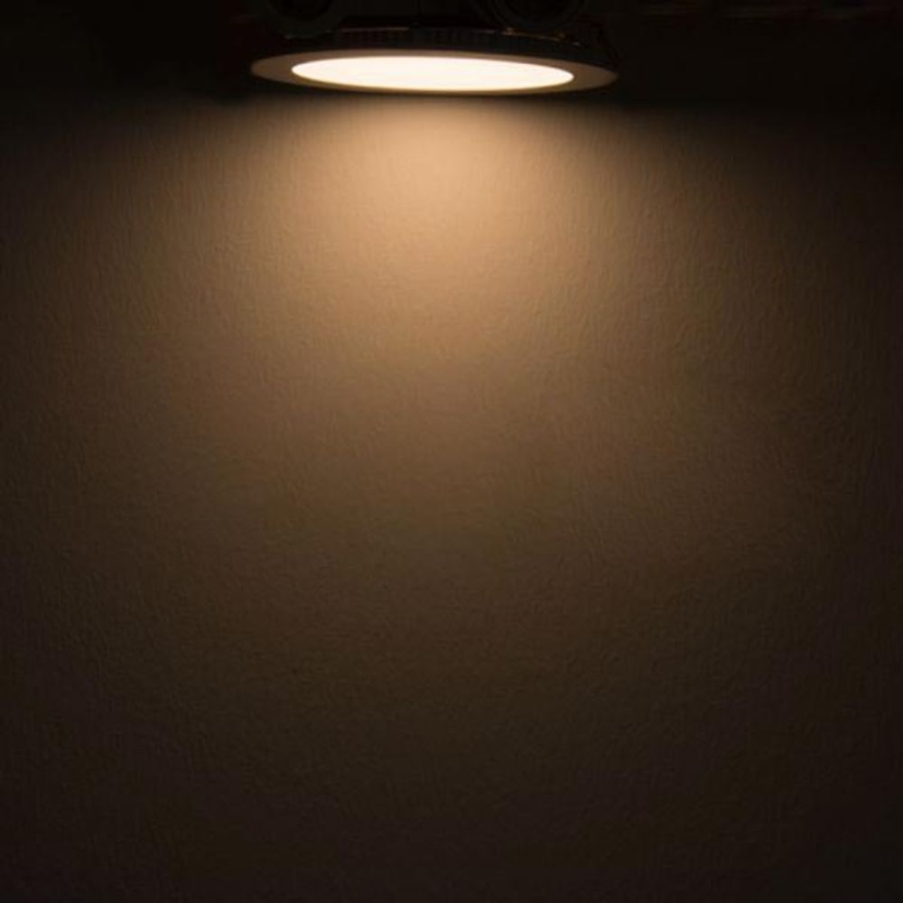 LED installationspanel ø 15 cm flad rund hvid dæmpbar 9W varm hvid