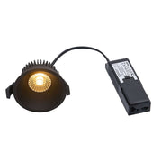 LED Einbaustrahler Albric IP44 in Schwarz mit integriertem Licht und externem Vorschaltgerät