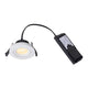 LED Einbaustrahler Aliki IP44 mit integrierter LED und abnehmbarem Treiber.