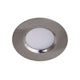 LED Einbaustrahler Mahi IP65 in modernem Design mit gebürstetem Metall und runder Form.