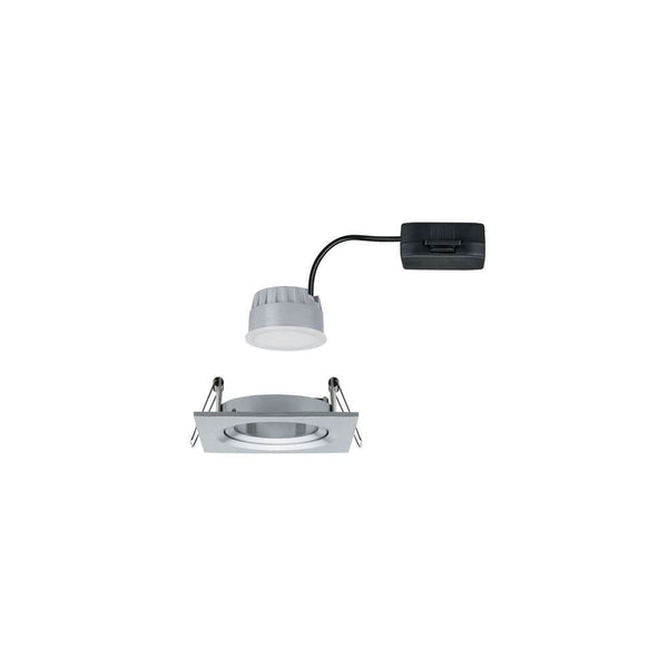 LED Einbaustrahler Nova eckig 3-Stufen Dimmbar Alu-Gedreht, flach, 2700K Warmweiß, 230V, dimmbar