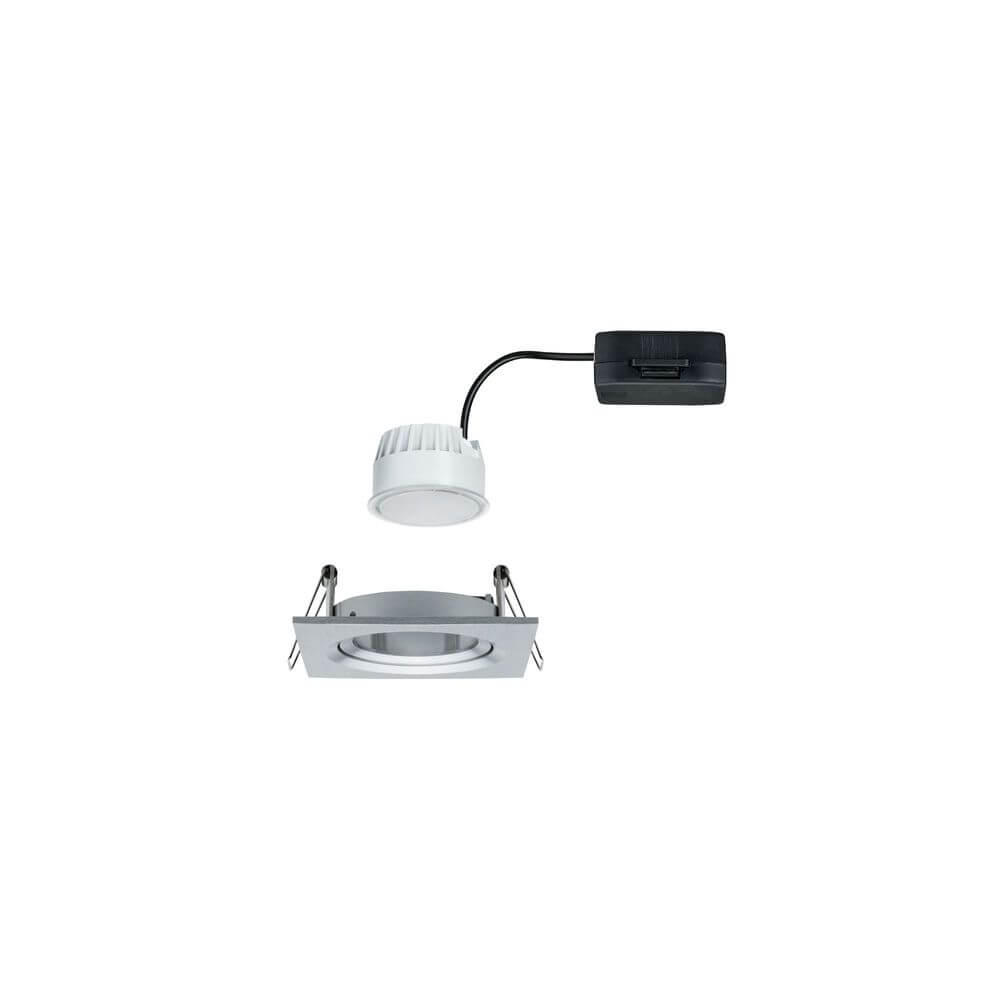 LED Einbaustrahler Nova eckig Alu-Gedreht