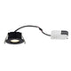 LED Einbaustrahler Rosalee IP65 mit schwenkbarem Spot und Kelvin-Schalter für verschiedene Lichtfarben.