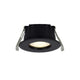 LED Einbaustrahler Rosalee IP65 in elegantem Schwarz mit zentralem Licht.