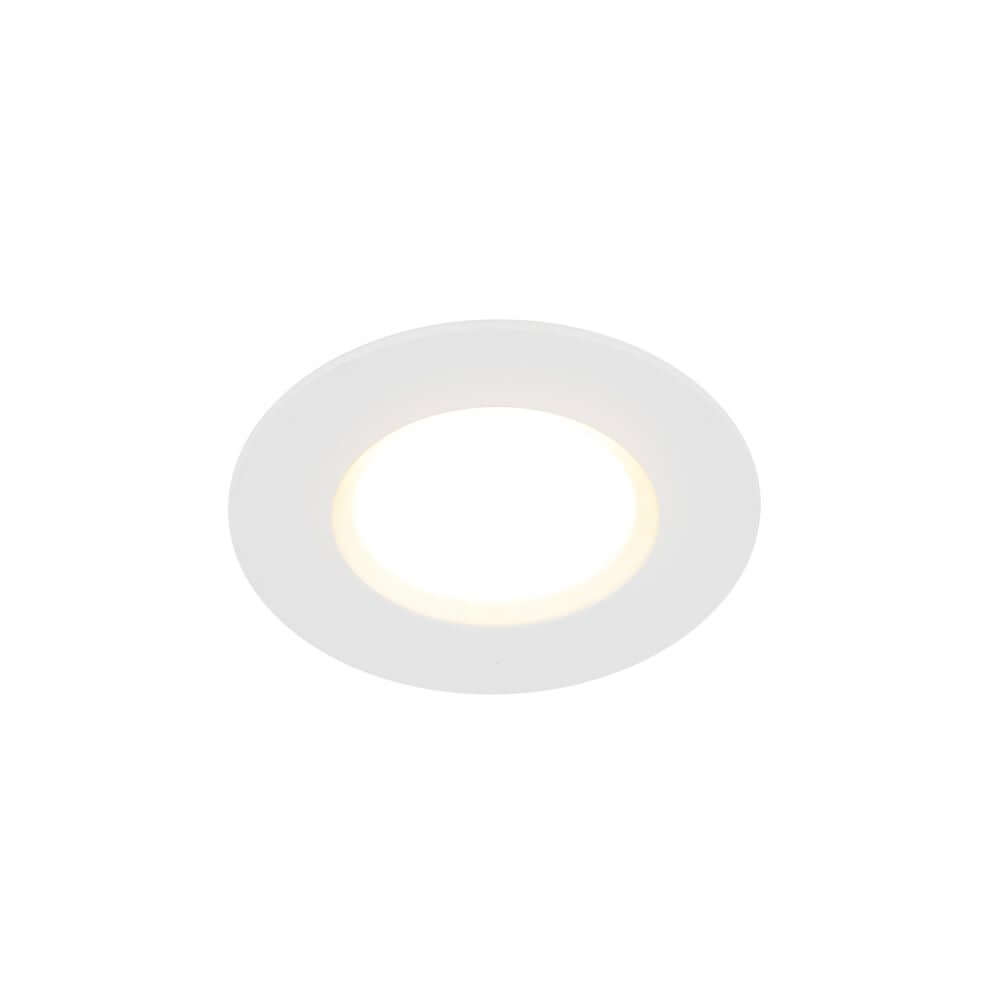 LED Einbaustrahler Siege IP65 - weißes, rundes Design für Badezimmer und Feuchträume, IP65 Schutzart.