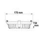 LED-Einbaustrahler Ugr<19 25W Dimmbar 3000K-4000K CRI90 Abmessungen 170 mm x 54 mm